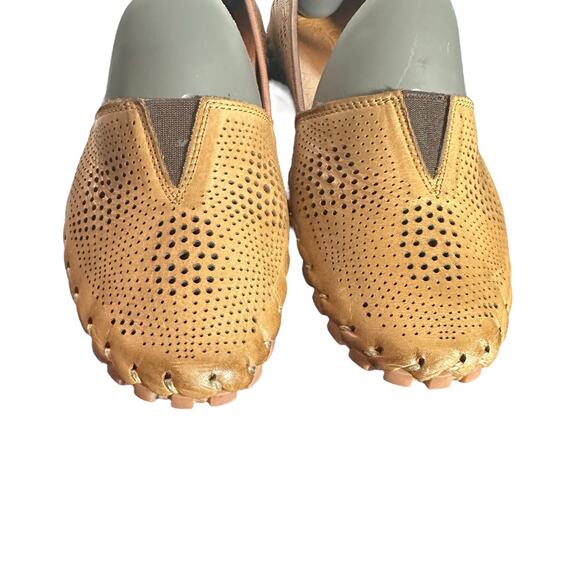 SPRING STEP SLIP-ON LOAFER SHOE in Brown Leather Sz 39 US 8.5 comfort EUC - Picture 3 of 10